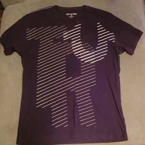 True Religion Tshirt, Medium,  purple and white